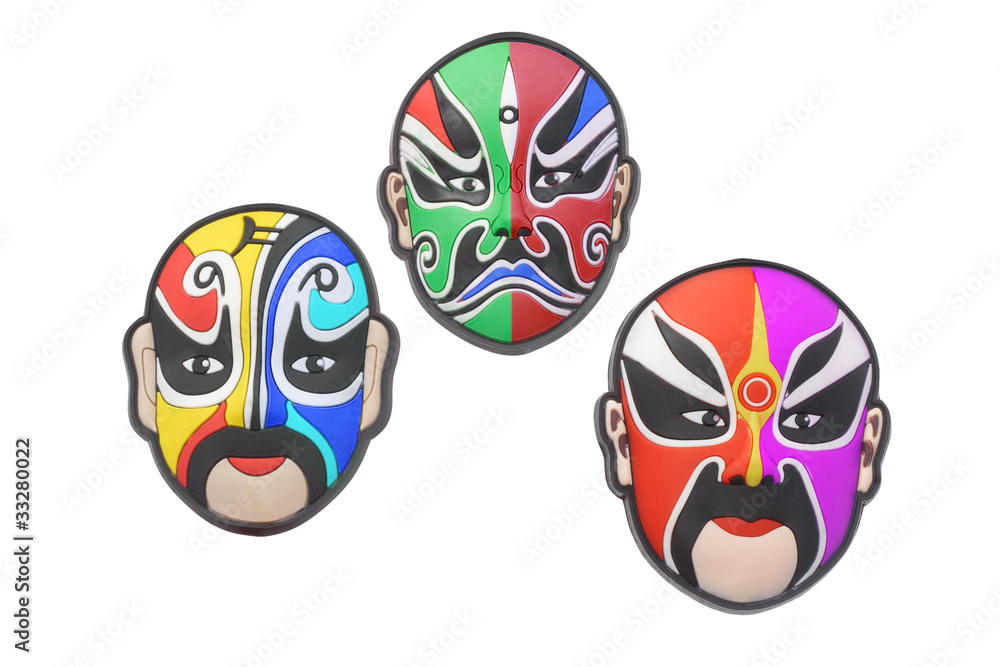 Colorful Chinese opera masks Colorful Chinese opera masks
