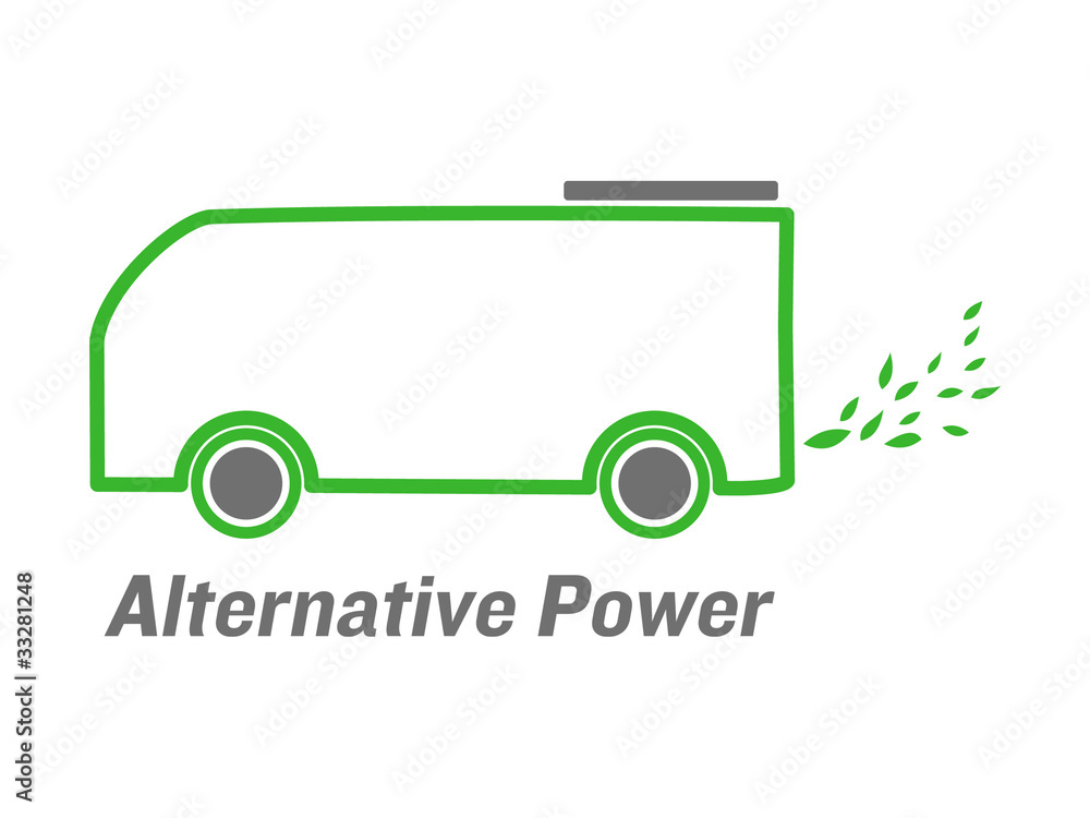 vector alternative power bus with green emissions vector alternative power bus with green emissions
