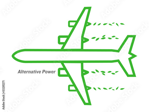 vector alternative power air bus with green emissions