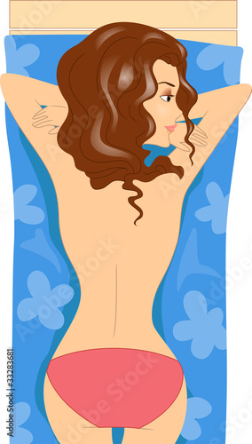 Girl Sunbathing