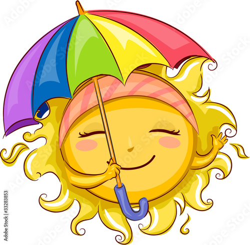 Sun Holding Umbrella