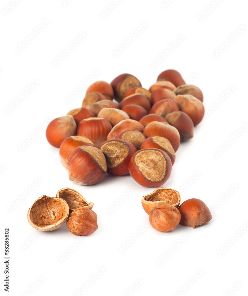 Ripe hazelnuts Ripe hazelnuts