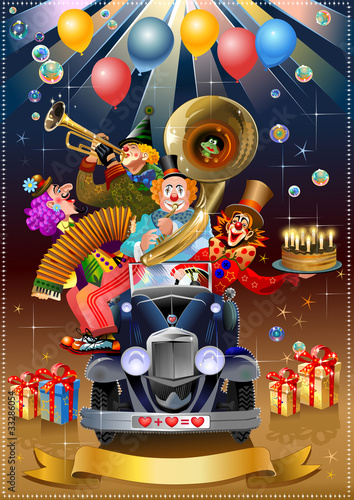 Festive clowns