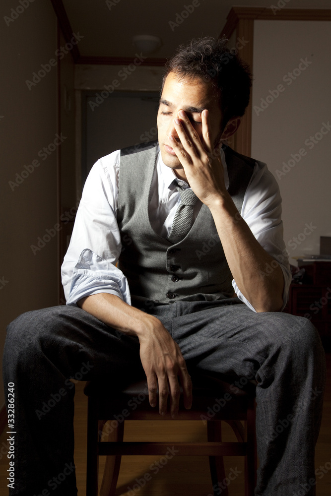 Fototapeta premium Upset Business Man