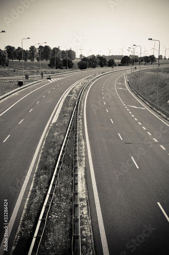 empty asphalt highway