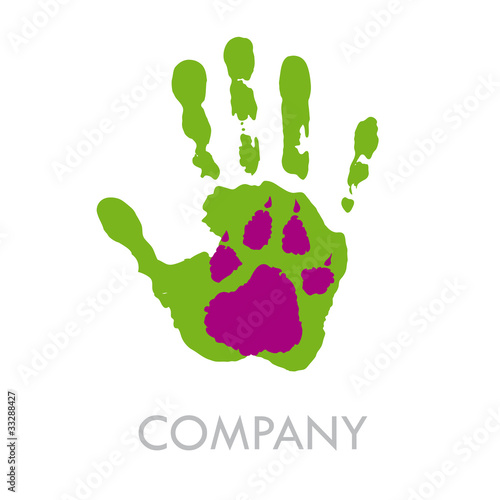 Logo Friendship between man and dog # Vector