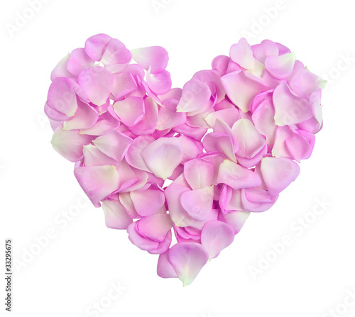Heart with pink petals