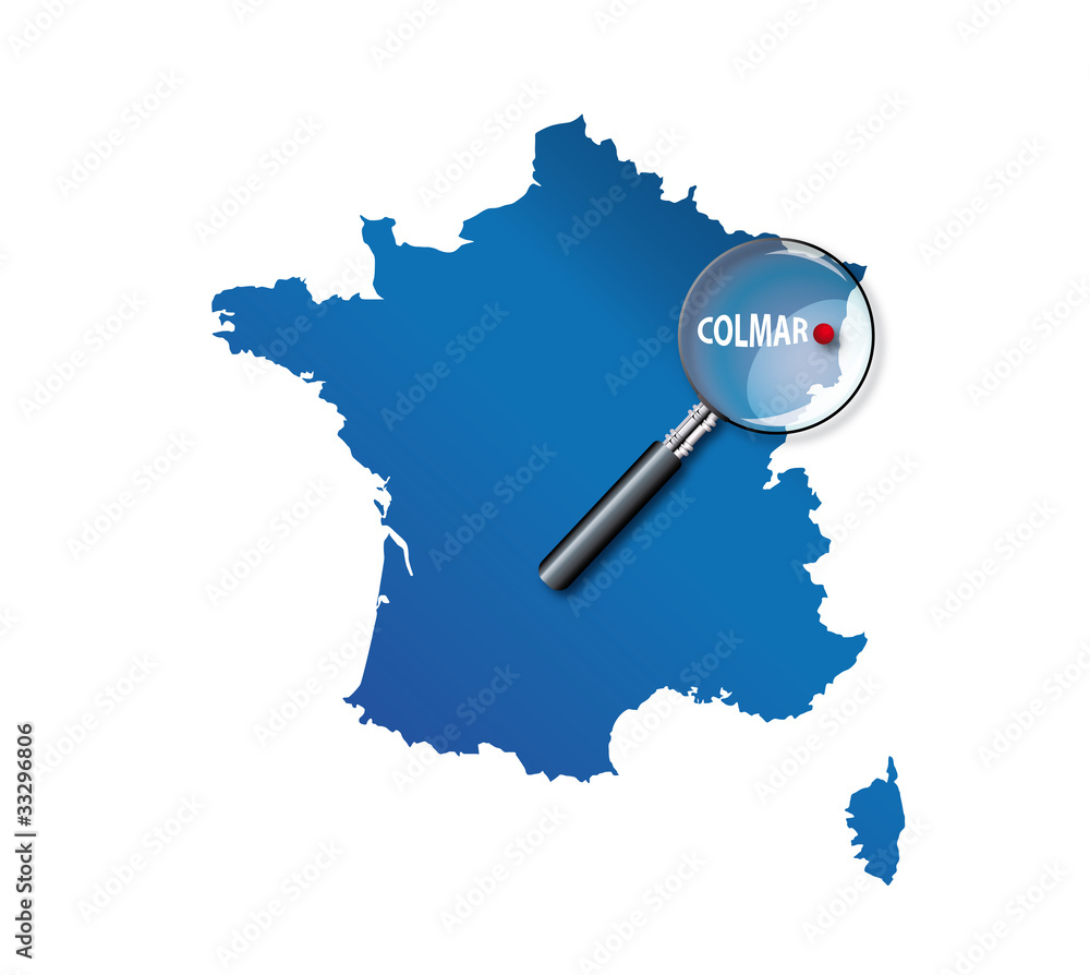 Vecteur Stock Colmar : Carte de France - département du Haut-Rhin | Adobe Stock