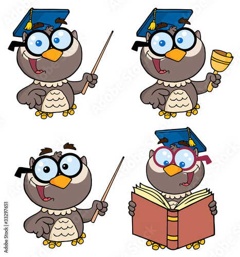 Owl Teacher-Vector Collection