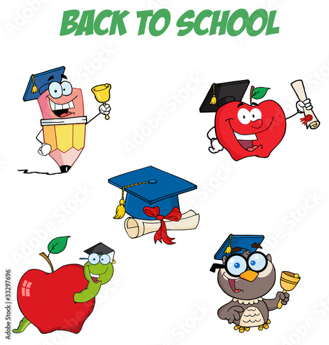 Graduation Cartoon Character-Vector Collection