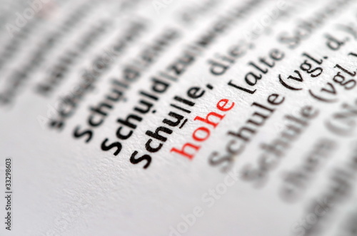Schule und Unterricht im Wörterbuch