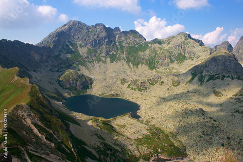 Obraz na płótnie Tatra Mountains with Swinica (summit) and Zadni Staw (lake) w salonie