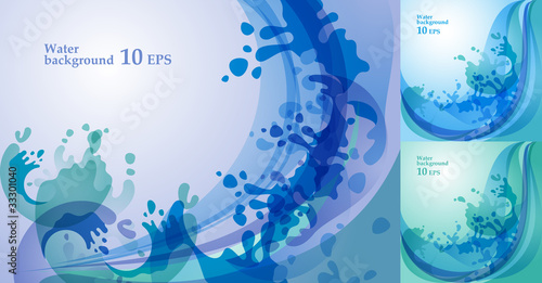 Wave Water, background-template