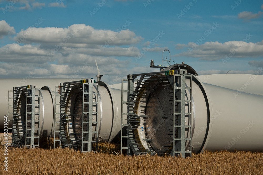 Obraz premium chantier éoliennes