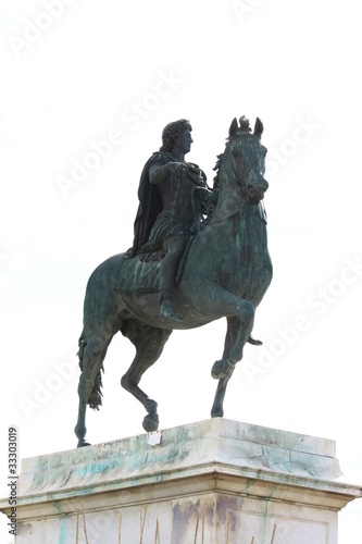 King Louis IV on horseback  bronze statue by sculptor Lemot 