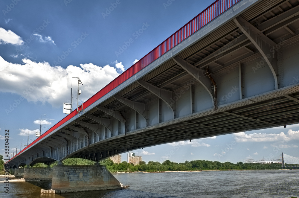 Poniatowski bridge in Warsaw, Poland