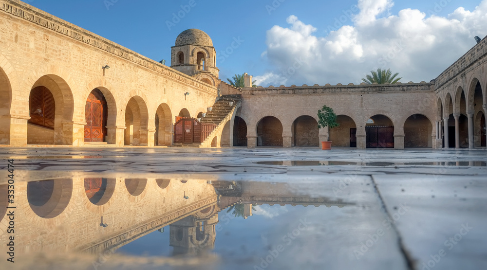 Wet courtyard of the Great Mosque in Sousse