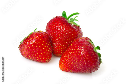 Appetizing strawberry isolated on white background