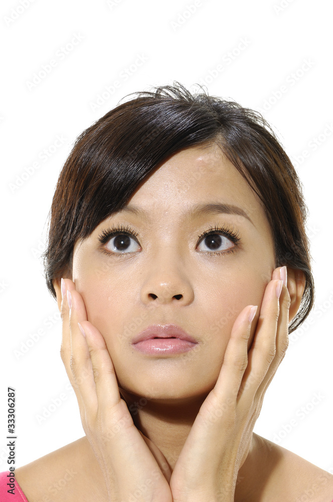 Portrait of the attractive asian girl without a make-up Portrait of the attractive asian girl without a make-up