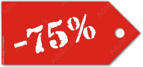 étiquette -75%