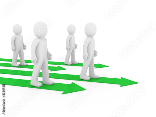 3d men team arrow way