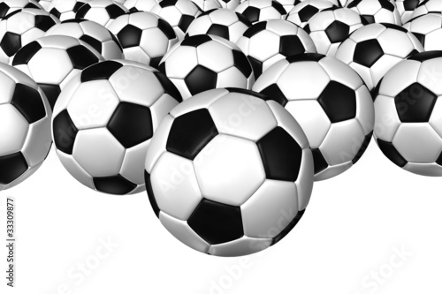 Perspective 3D rendering of a soccer ball