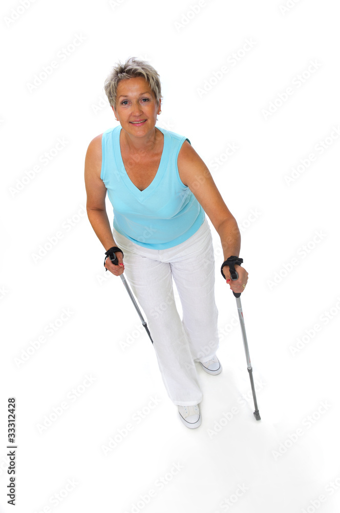 Frau beim Walken Frau beim Walken