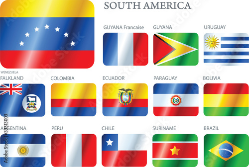 Free Download Flags South America - SET OF BUTTONS - GFXLoad