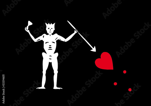 Pavillon noir pirate Blackbeard