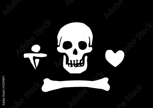 Pavillon noir pirate Stede Bonnet
