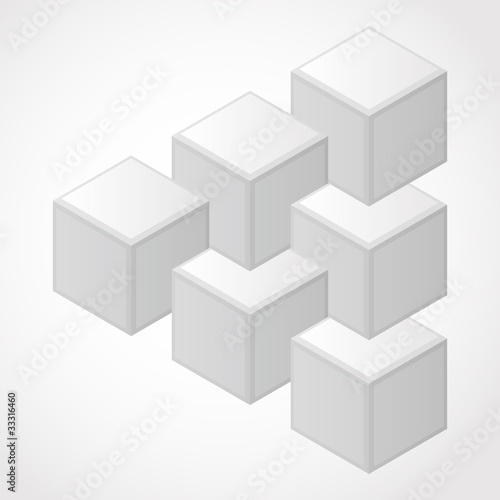 Abstract design 3D  impossible object - vector