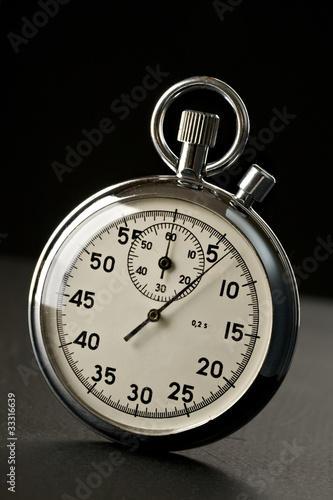 Stopwatch isolated on the black background
