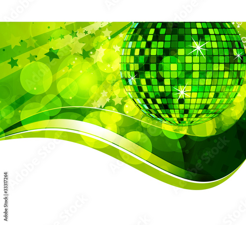 Grüne Discokugel