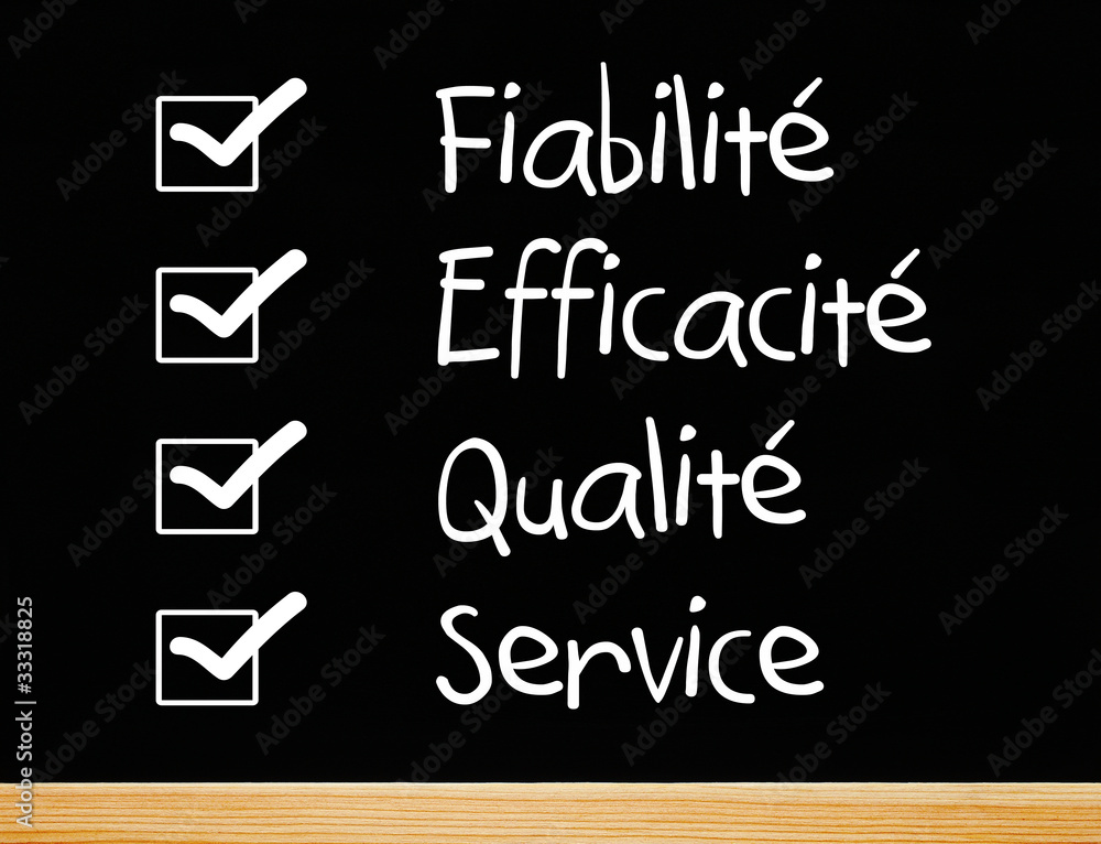 Fiabilité - Efficacité - Qualité - Service Fiabilité - Efficacité - Qualité - Service