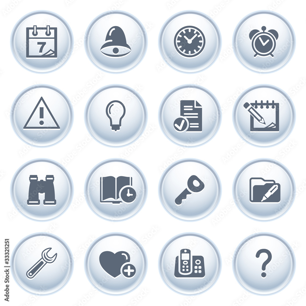 Organizer web icons on buttons. Organizer web icons on buttons.