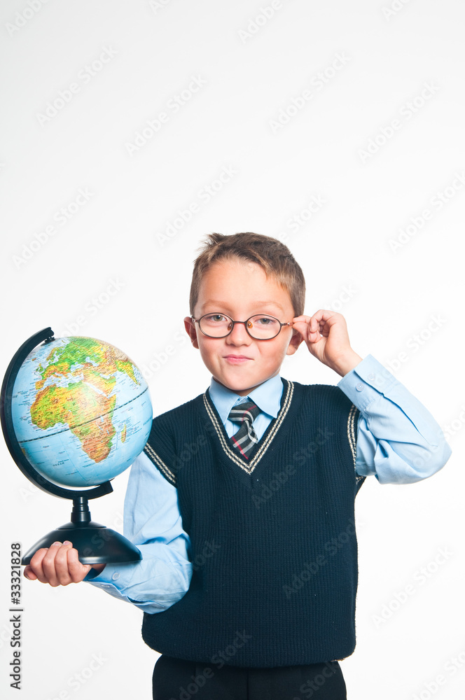 The boy with the globe The boy with the globe