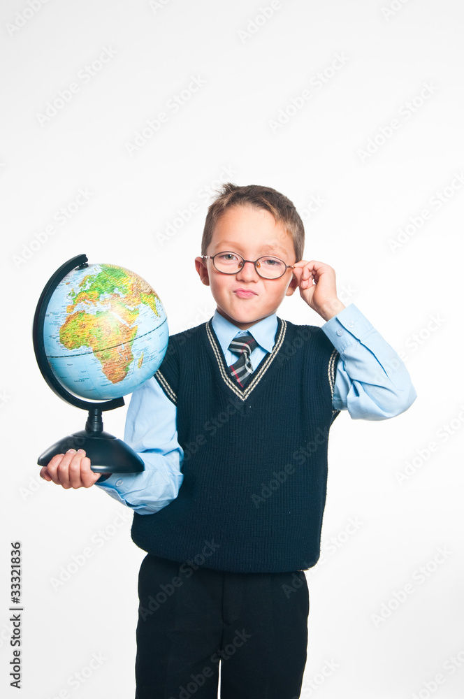 The boy with the globe The boy with the globe