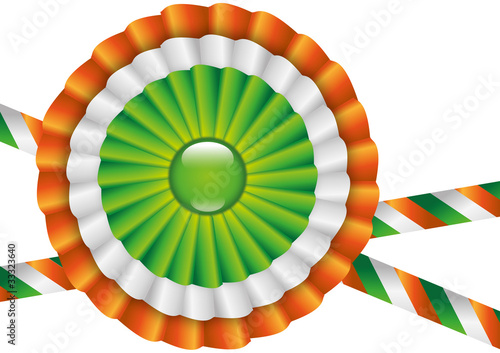 Coccarda con colori della bandiera irlandese