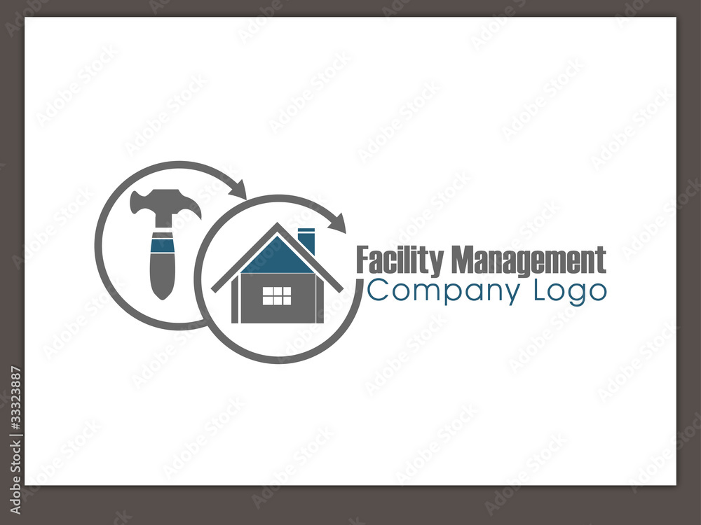 Facility Management - Logo -Service rund um Immobilien Stock ...