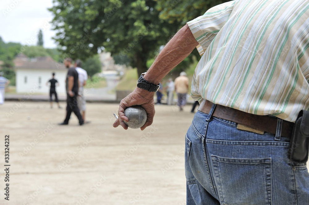 Obraz premium Playing jeu de boules