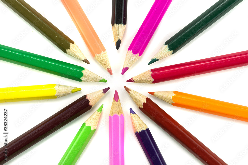 Multicolored pencils Multicolored pencils