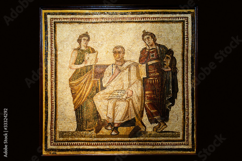 virigl mosaic, bardo museum, tunis, tunisia