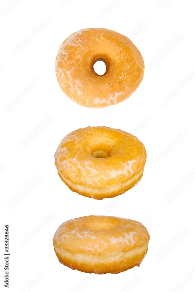 Glazed Donut in Three Views