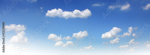 Fototapeta Naklejka Na Ścianę i Meble -  Blue sky with clouds and sun