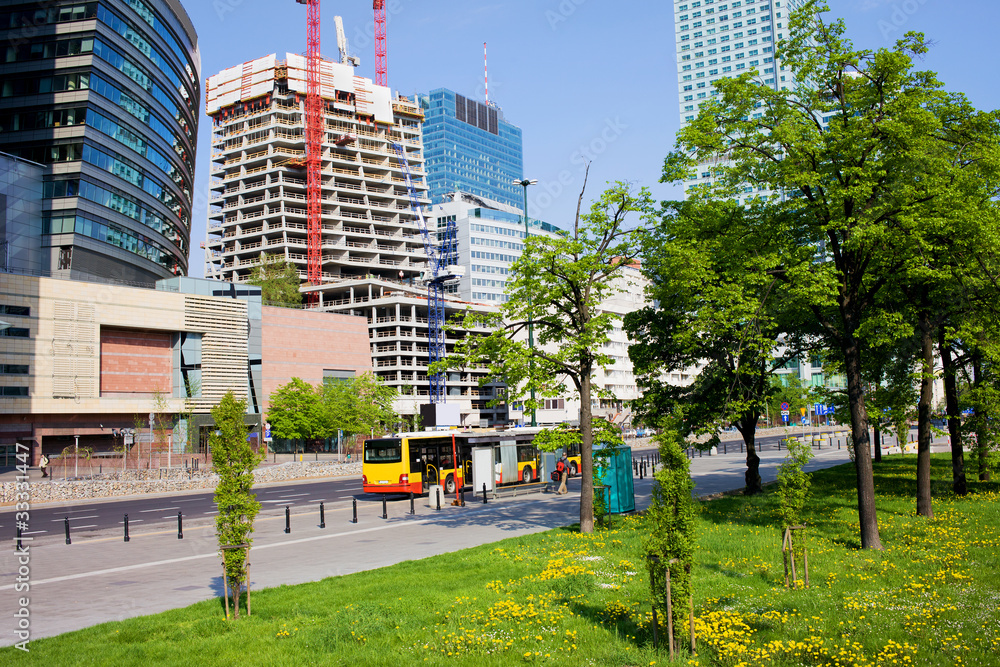 Naklejka premium Warsaw Downtown
