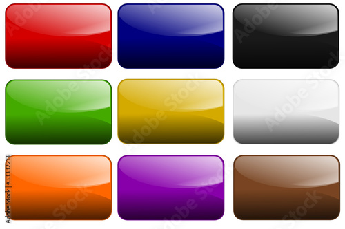 Glossy glass buttons