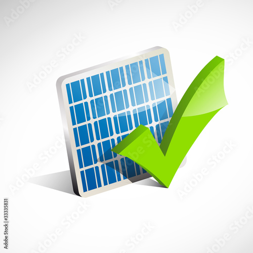 Check solar panel # Vector