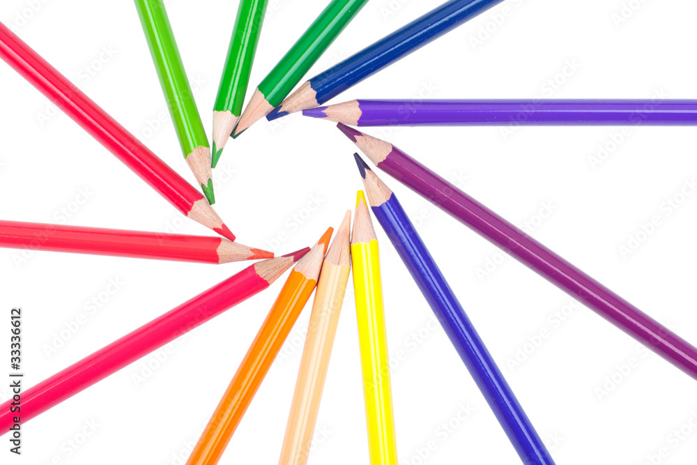 Fototapeta premium Pencils in a circle
