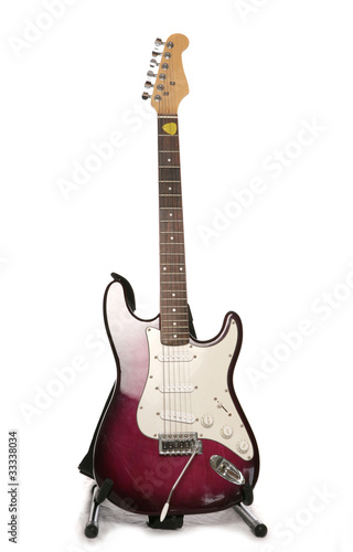 purple electric guitar