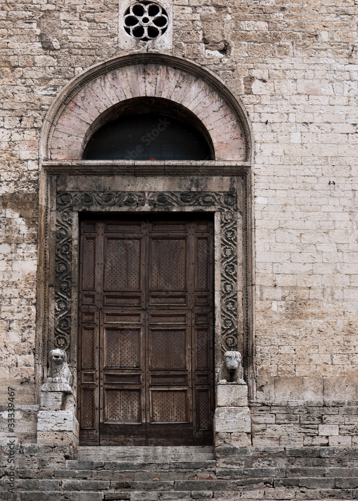 Ornate doorway - Narni, Italy